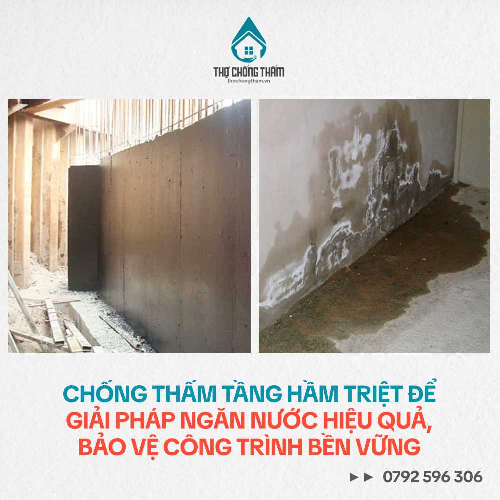 Chống Thấm Tầng Hầm Triệt Để – Giải Pháp Ngăn Nước Hiệu Quả, Bảo Vệ Công Trình Bền Vững