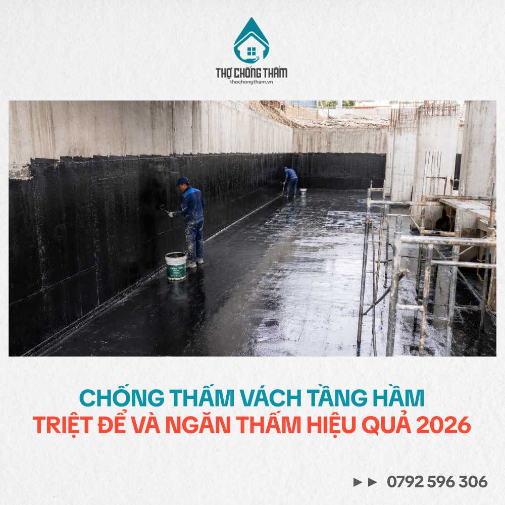 Chống Thấm Vách Tầng Hầm Triệt Để Và Ngăn Thấm Hiệu Quả 2026