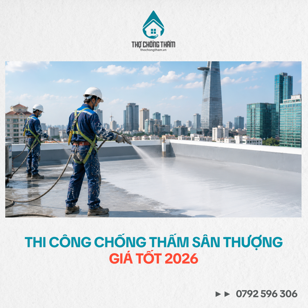 Thi Công Chống Thấm Sân Thượng Giá Tốt 2026